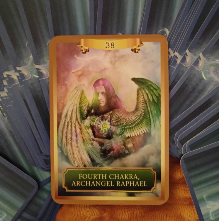 Archangel Raphel 4th Chakra Energy Oracle card