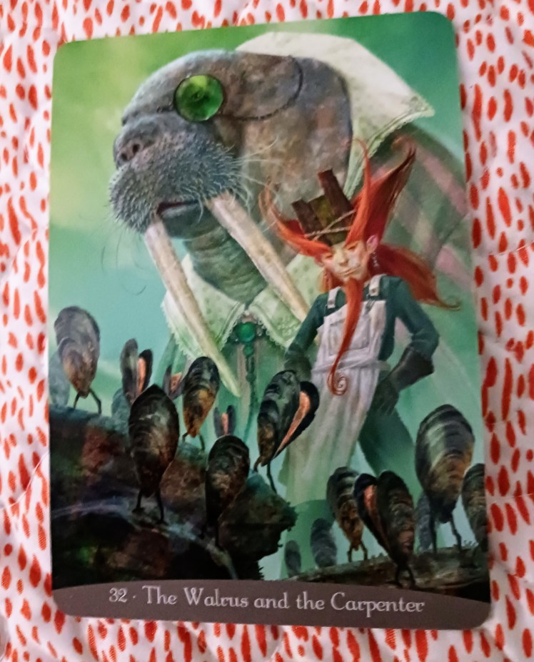 Walrus y carpenter Alice n Wonderland Oracle card Paolo Barbieri