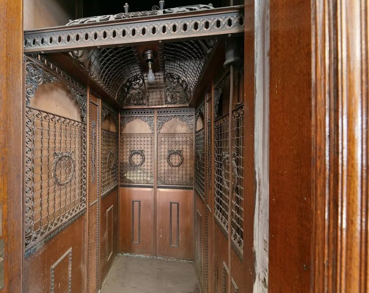 Rice Mansion elevator Cambridge NY real estate tour